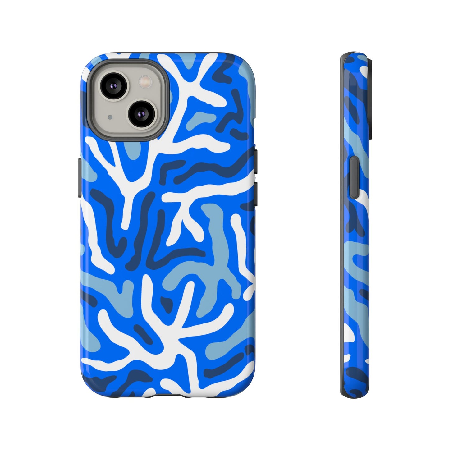 Bright Blue Patterned Phone Case