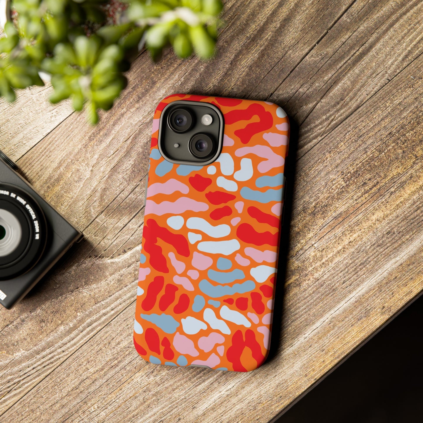 Orange Patterned Phone Case